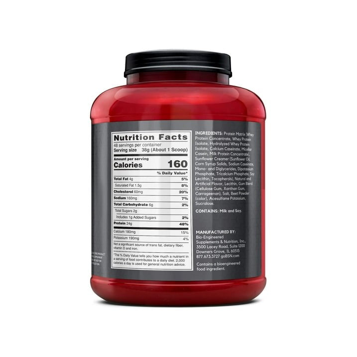 BSN SYNTHA-6 Edge Hydrolyzed Whey Protein Isolate Strawberry 4.01 LB 48 SERVINGS