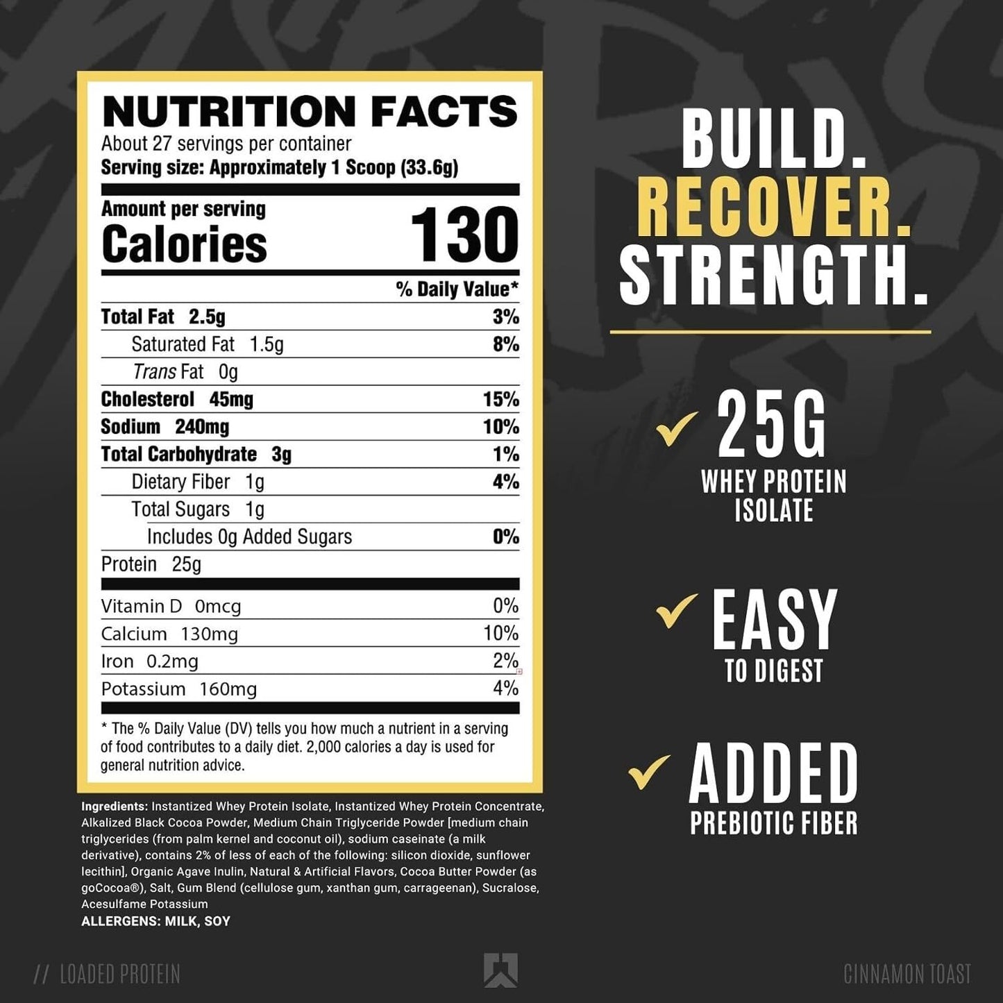 Ryse Loaded Protein Cinnamon Toast 2 LB