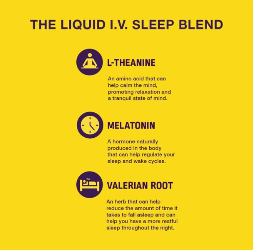 Liquid I.V. Sleep, Clean Sleep Support, Fast Acting, Natural Melatonin, L-theanine, Valerian Root, Sleep Aid (Blueberry Lavender, 10 count)