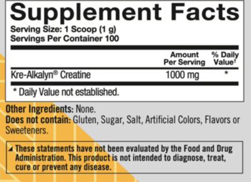 True Athlete Kre Alkalyn - Helps Build Muscle, Gain Strength & Increase Performance, Buffered Creatine - NSF Certified For Sport (3.5 Ounces Powder)