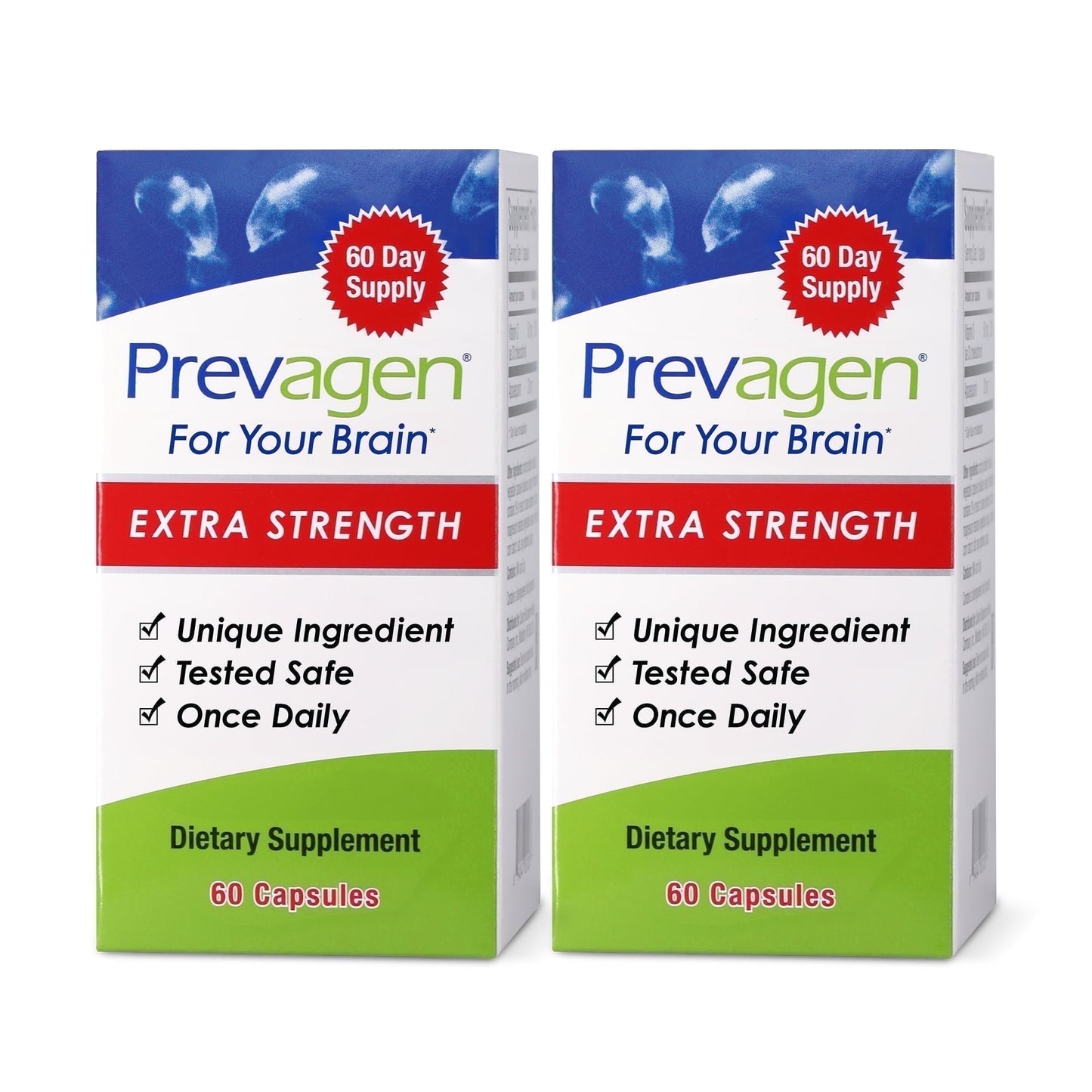 Prevagen Extra Strength Capsules, 60ct 2 Pack, Prevagen with Apoaequorin & Vitamin D