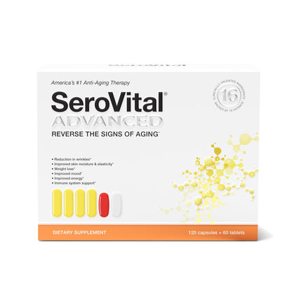 Serovital Advanced Anti-Aging Therapy Dietary Supplement 120 Capules + 60 Tablets
