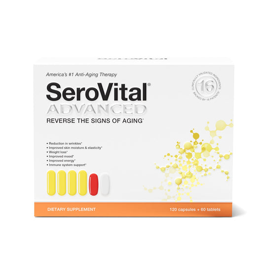 Serovital Advanced Anti-Aging Therapy Dietary Supplement 120 Capules + 60 Tablets