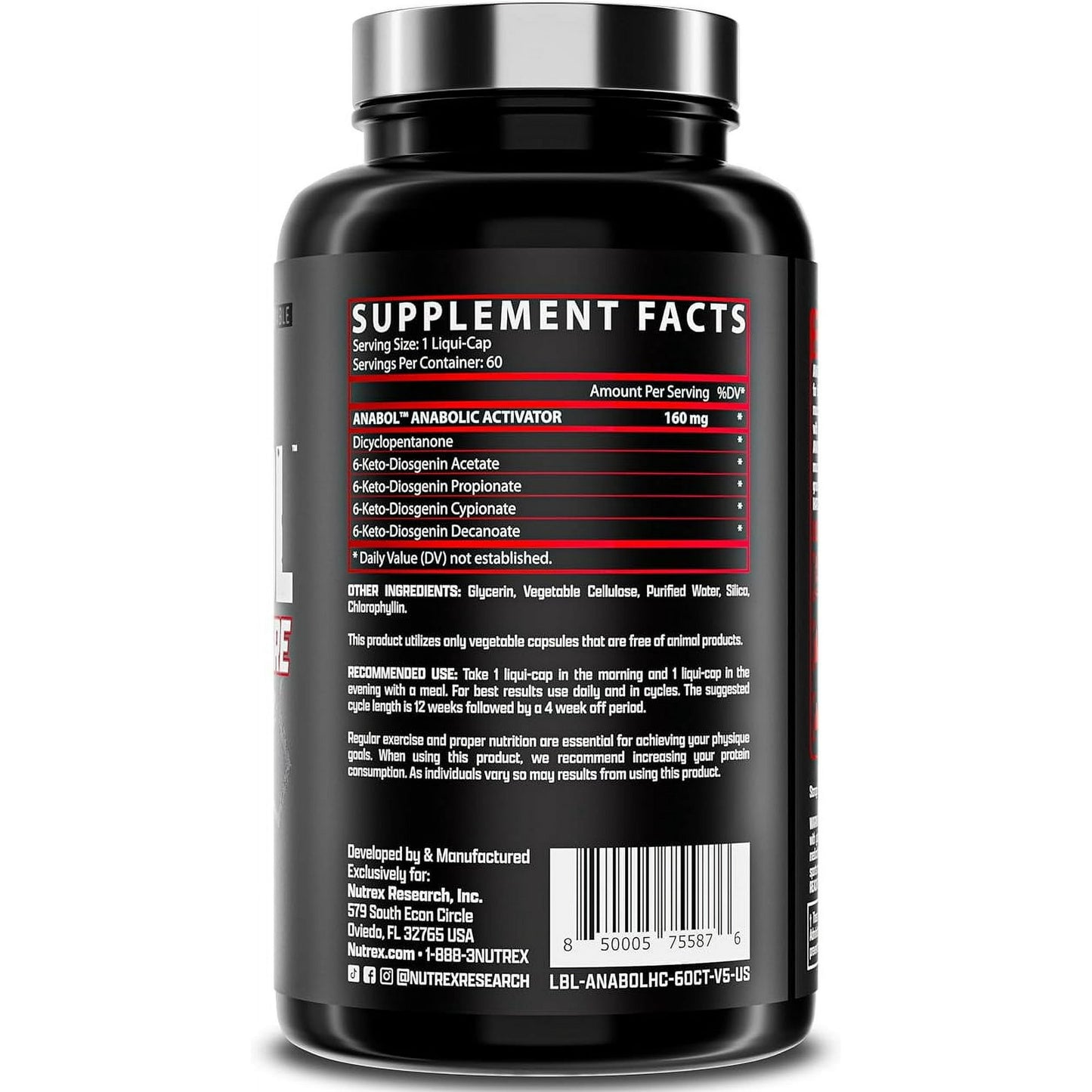 Nutrex Anabol Hardcore Anabolic Muscle Builder - 60 Liquid Capsules