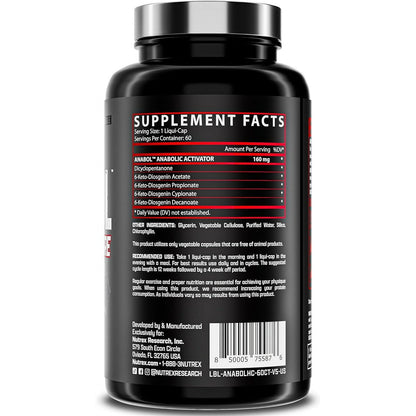 Nutrex Anabol Hardcore Anabolic Muscle Builder - 60 Liquid Capsules