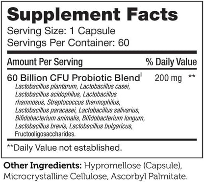 BioDophilus60, Advanced Probiotic Formula, 60 Billion CFU, 60 Capsules