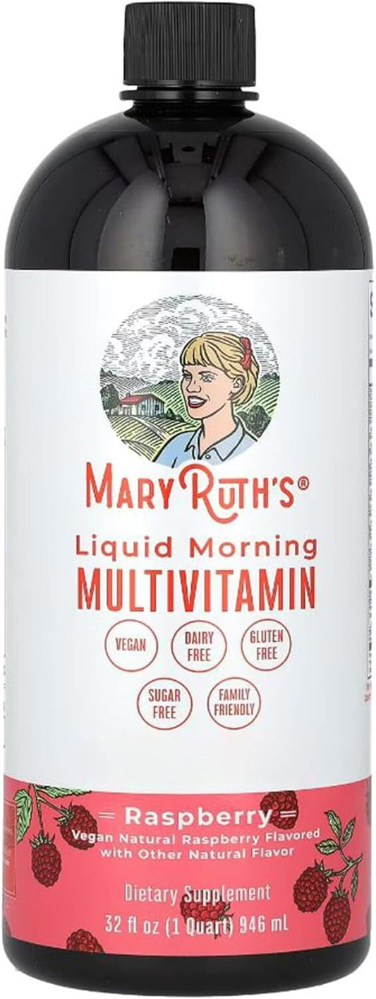 Mary Ruths Liquid Morning Multivitamin 32 FL OZ - Raspberry Flavored