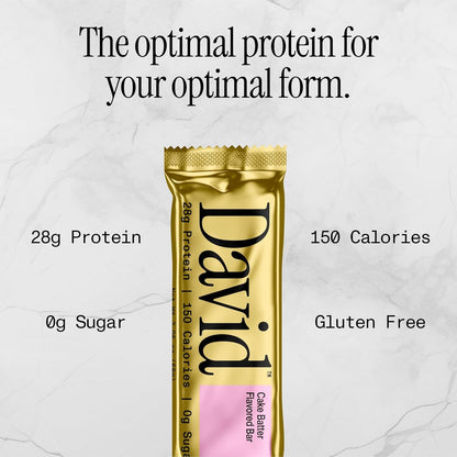 David Protein Bar Cake Batter Pack of 12 Protein Bars | 28g of Protein | 150 ...