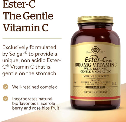 Solgar Ester-C 1000 mg Vitamin C , 180 Tablets