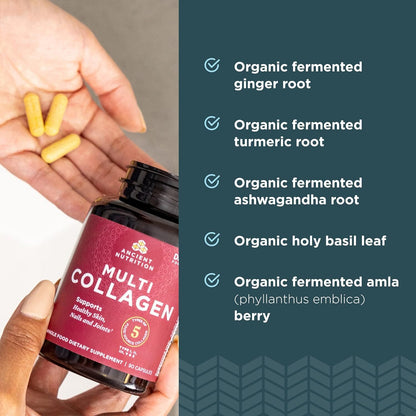 Ancient Nutrition Multi Collagen (Types 1, 2, 3, 5, 10) Capsules, 90 Ct