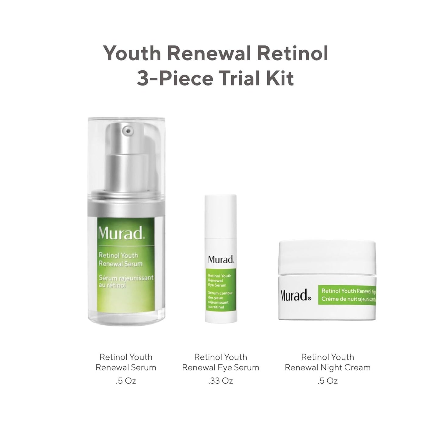 Murad Youth Renewal Retinol Trial Kit 3 Piece Set Pack of 2