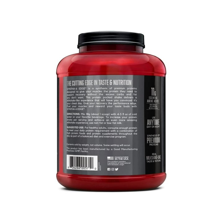 BSN SYNTHA-6 Edge Hydrolyzed Whey Protein Isolate Strawberry 4.01 LB 48 SERVINGS