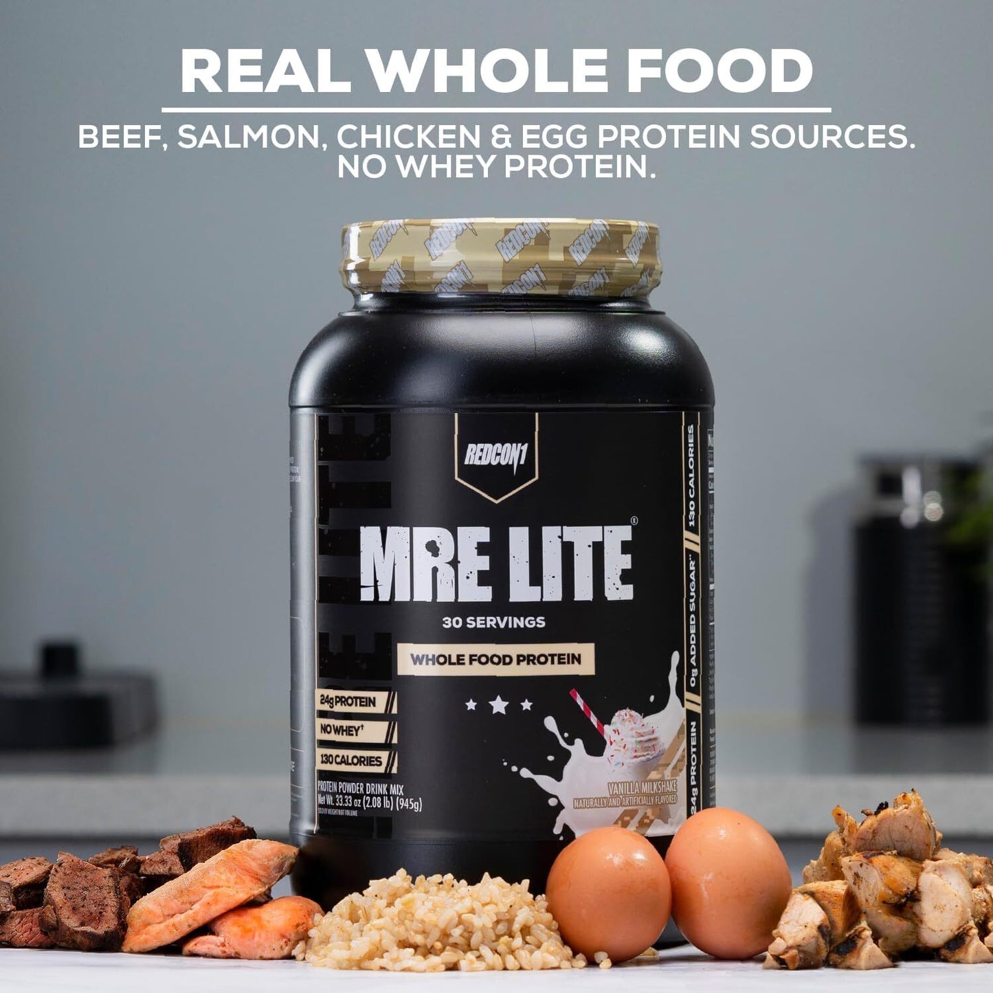 Redcon1 Mre Lite  Vanilla Milkshake Protein Power Drink Mix Size 33.33 Oz Pack 2