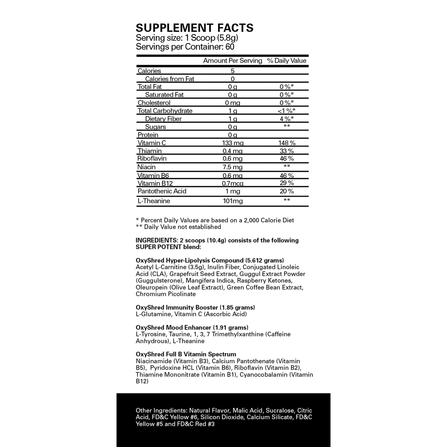 EHPlabs OxyShred Energy Booster, Pre-Workout, Mood Booster - Peach, 60 Servings