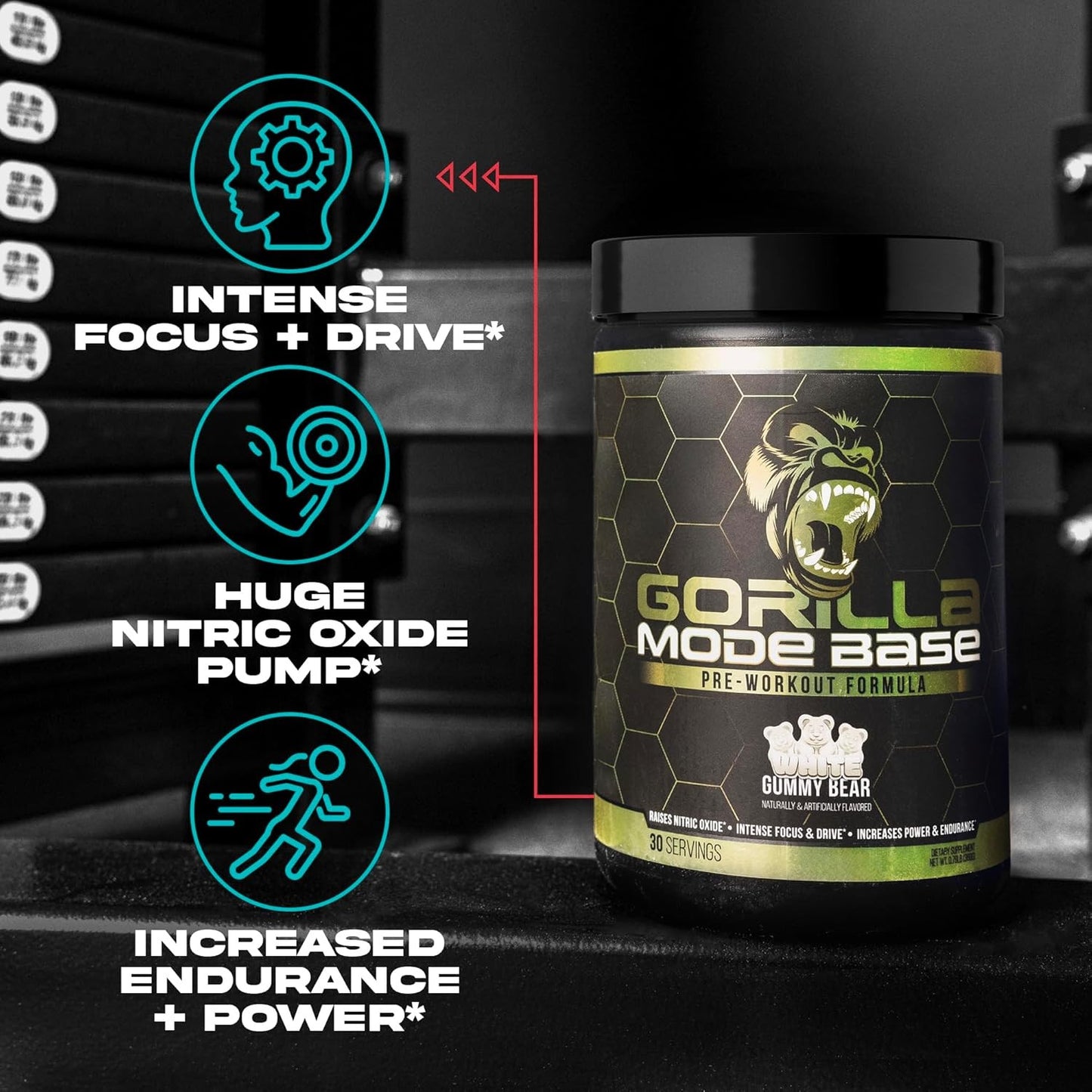 Gorilla Mind Base Pre Workout - 360 Grams (Blue Raspberry)