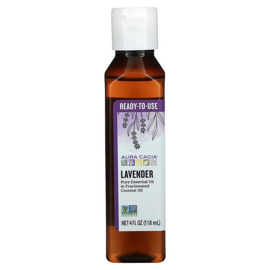 Aura Cacia Pure Essential Oil Lavender 4 fl oz (118 ml) Pack of 2