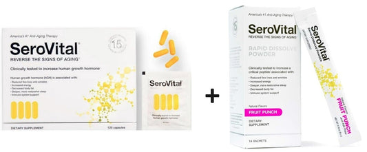 SeroVital Bundle Renewal Complex 120 Count for Women + Fruit Punch Powder 14ct