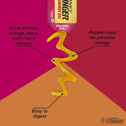 Honey Stinger Organic Energy Gel 24 Pack Fruit Smoothie