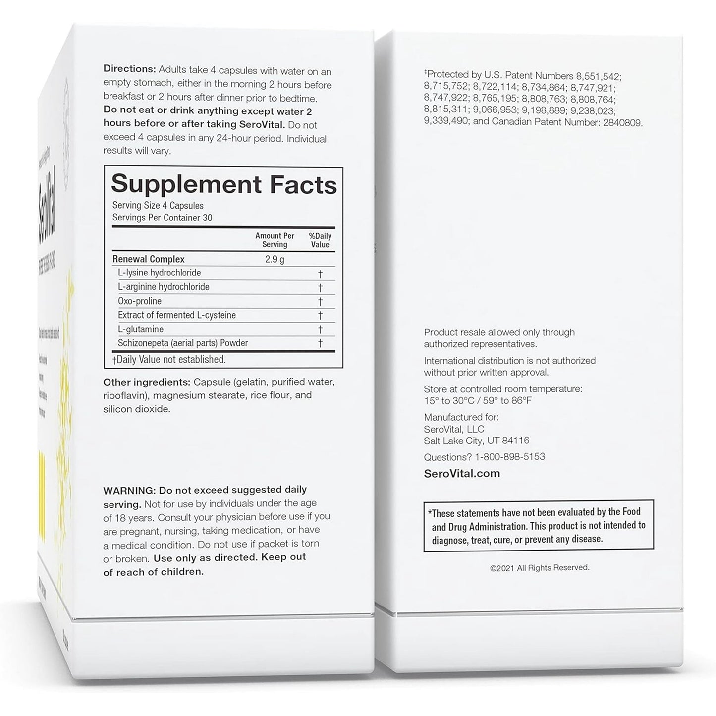 SeroVital (16+15) Bundle Renewal Complex 120 Ct + Advanced 120 Ct+60 Tab Dietary