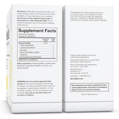 SeroVital (16+15) Bundle Renewal Complex 120 Ct + Advanced 120 Ct+60 Tab Dietary