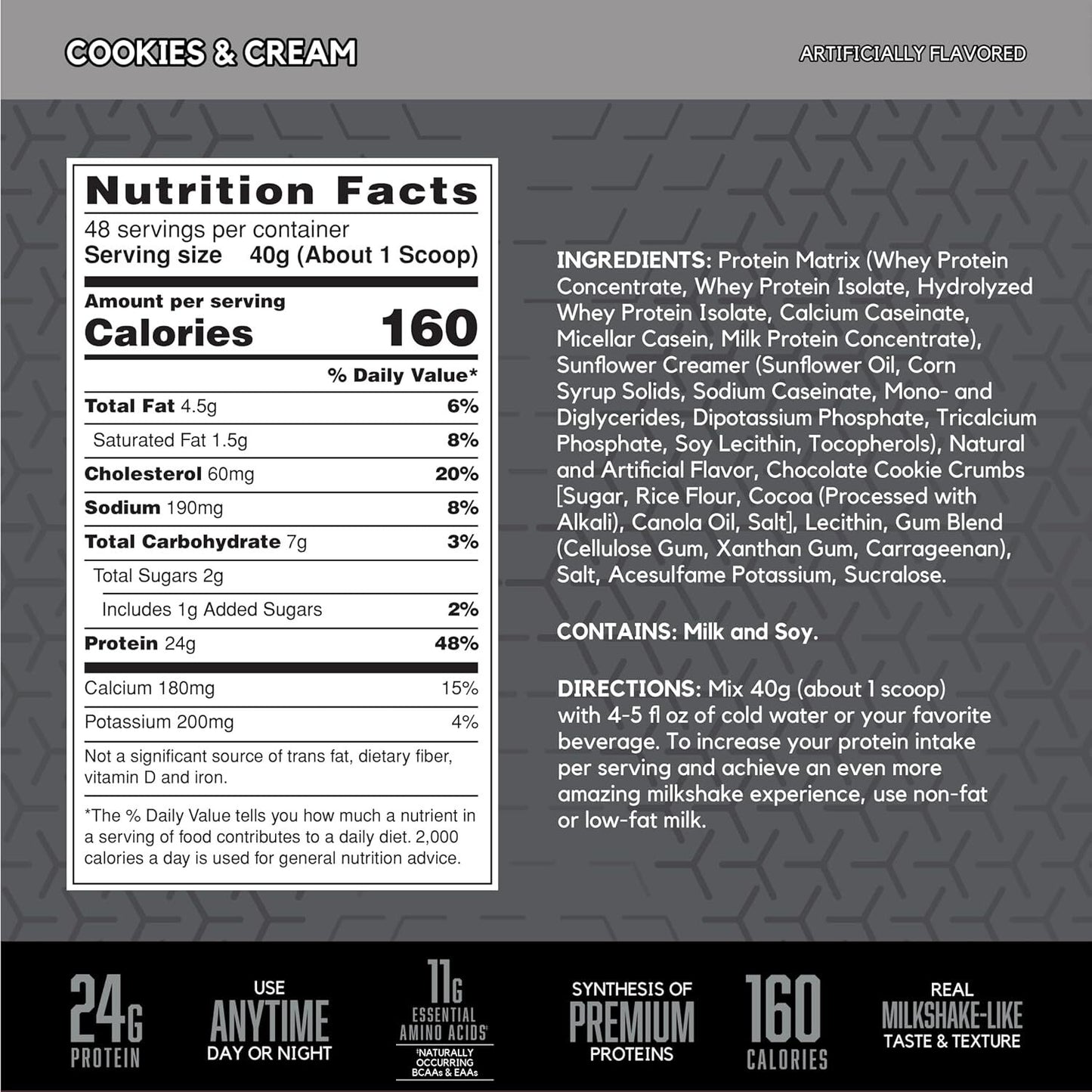 BSN Syntha-6 Edge®, Protein Powder Drink Mix, Cookies & Cream, 4.23 lb (1.92 kg)
