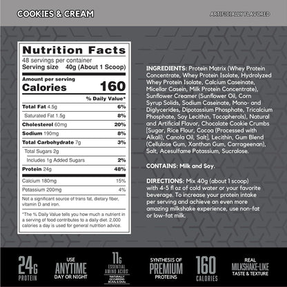 BSN Syntha-6 Edge®, Protein Powder Drink Mix, Cookies & Cream, 4.23 lb (1.92 kg)