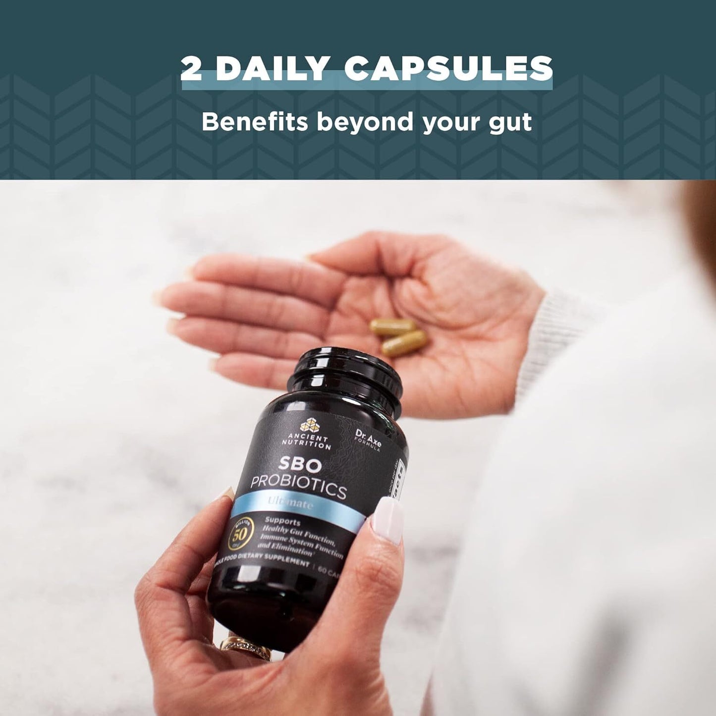 Ancient Nutrition SBO Probiotics Ultimate 50 Billion CFU 60 Caps