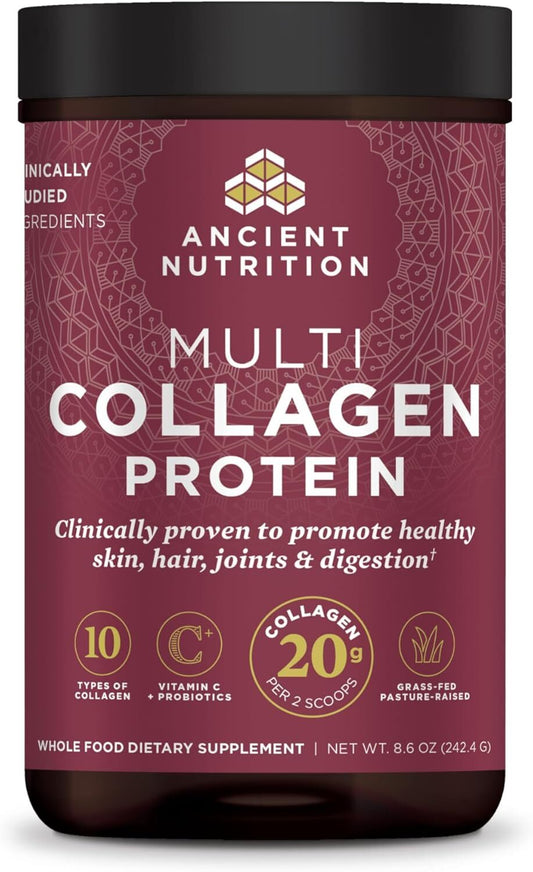 Ancient Nutrition Multi Collagen Protein Vitamin C & Probiotics 8.6 oz
