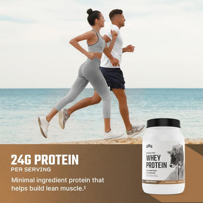 Grass Fed Whey Protein Powder, Double Chocolate, 2 lb (907 g) Pack of 2