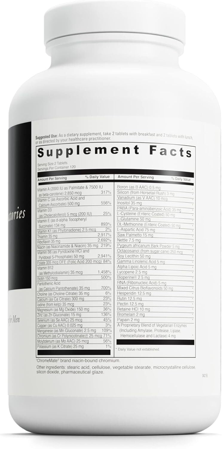 DaVinci Laboratories of Vermont, Spectra Man, Multiple Vitamin/Mineral, 240