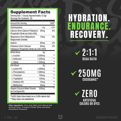 RYSE BCAA+EAA Strawberry Pineapple 30 Servings Pack of 3