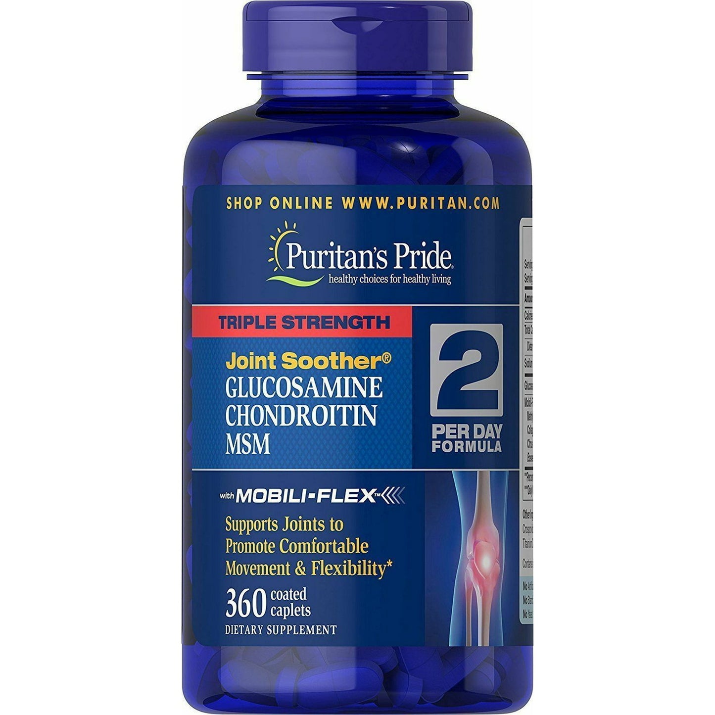 Puritan's Pride Triple Strength Joint Soother - 360 Caplets