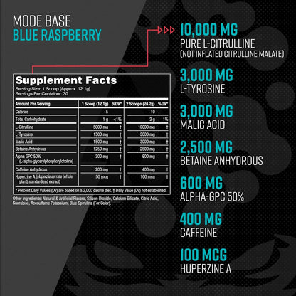 Gorilla Mind Base Pre Workout - 360 Grams (Blue Raspberry)