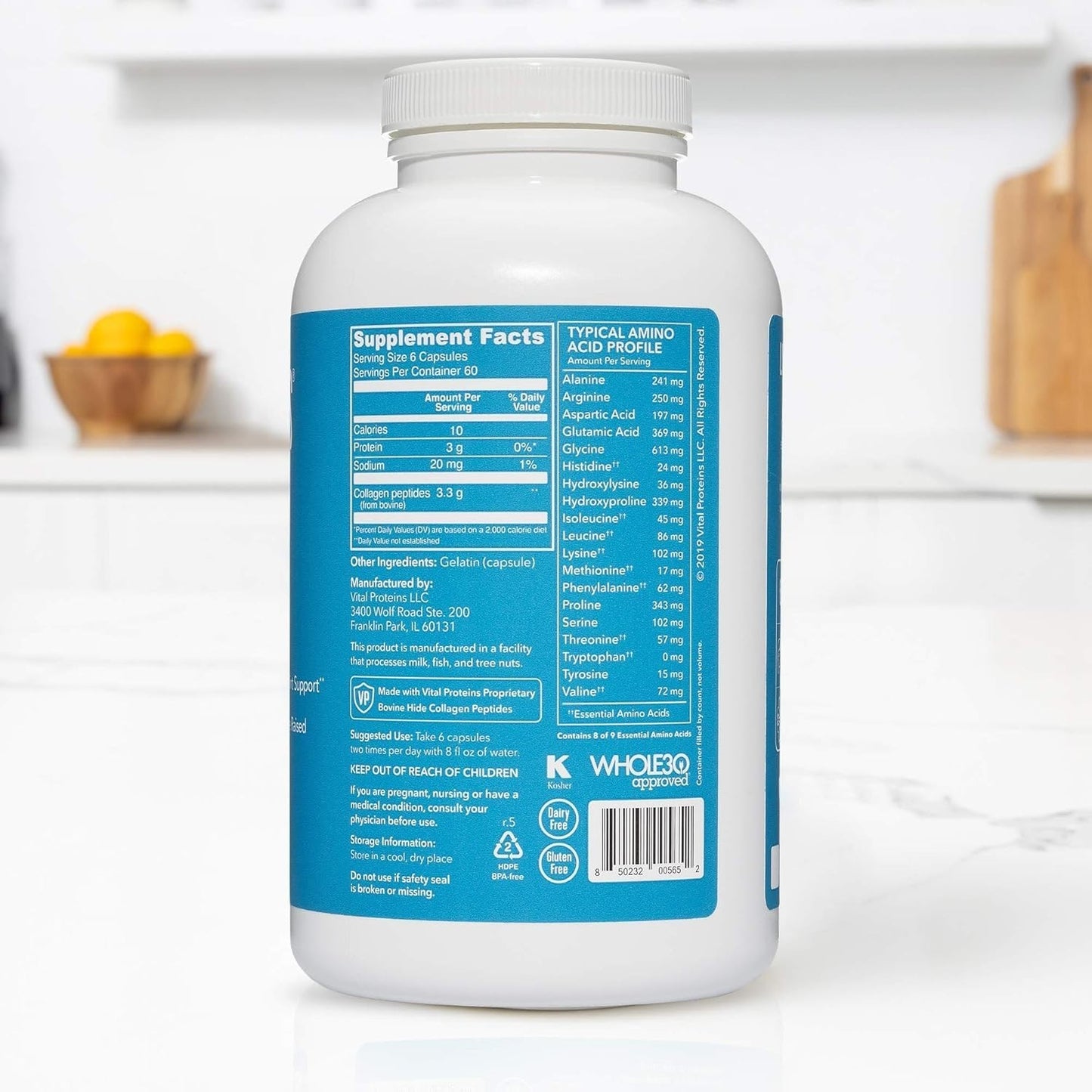 Serovital Advanced 180 Caps + Vital Proteins Collagen 360 Caps Wellness Bundle