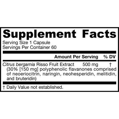 Jarrow Formulas Citrus Bergamot, 500 Mg, 60 ct Exp: 05/2025 Pack of 3
