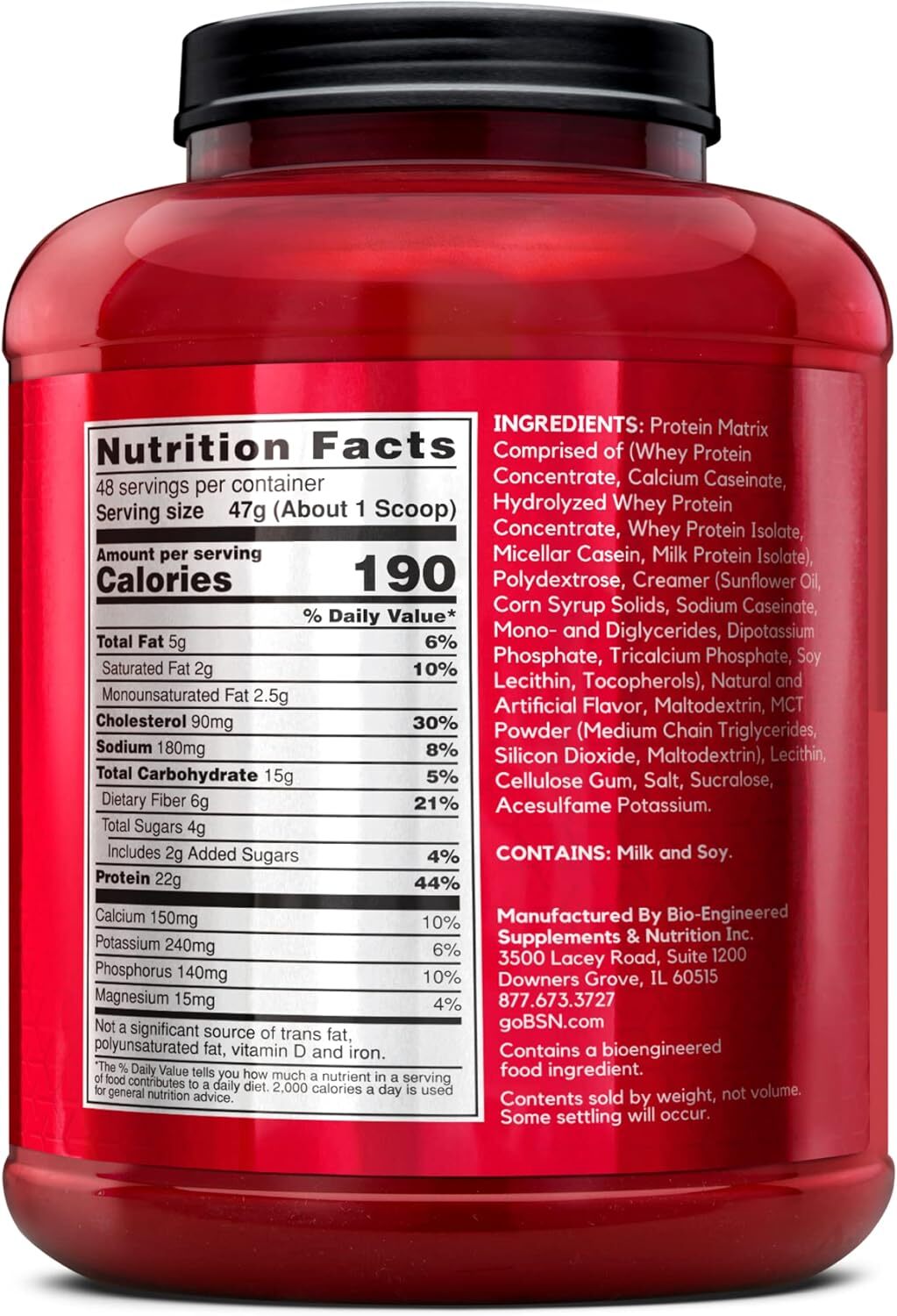 BSN Syntha-6 Protein 5LB Vanilla Ice Cream Protein Powder Long shelf life