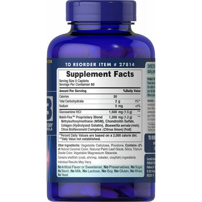 Combinations Puritans 27814 Glucosamine Chondroitin and MSM Joint Soother - 240