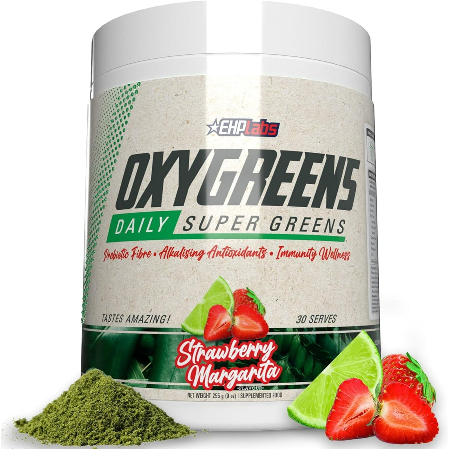 EHP Labs OxyGreens Strawberry Margarita 30 Servings 9 Oz Exp 06/2025