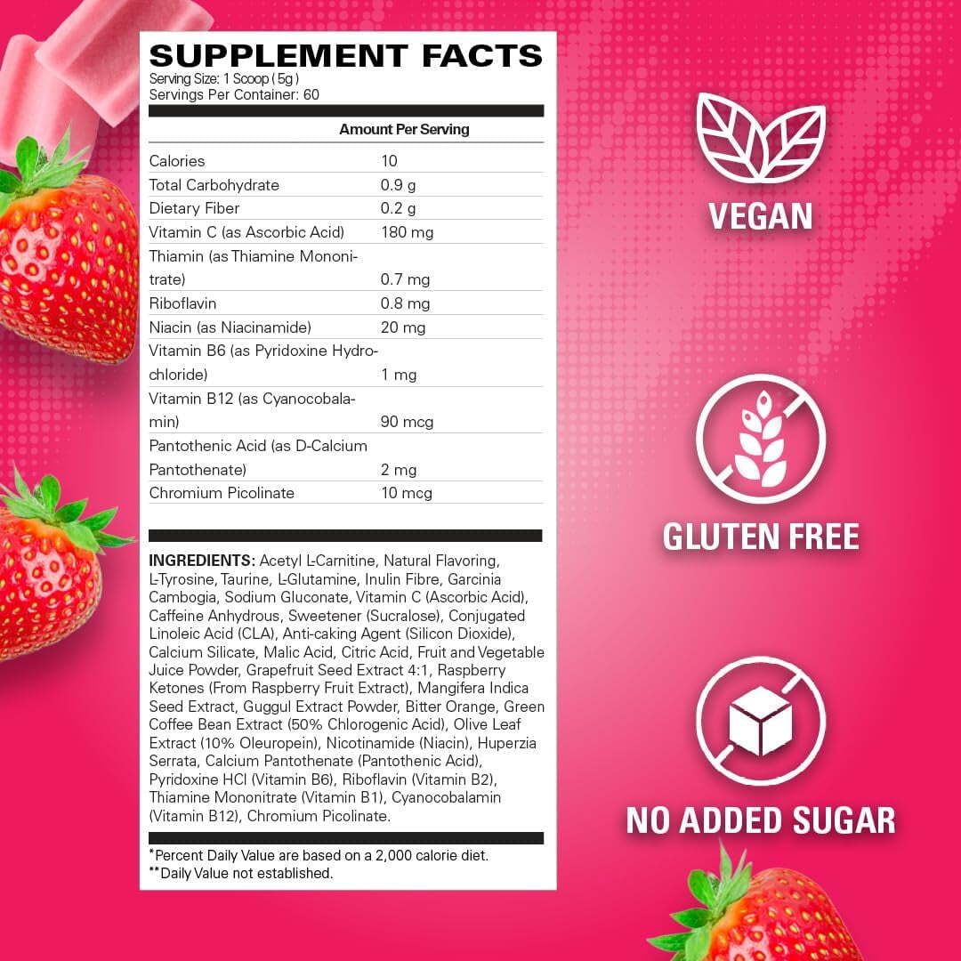 EHP Laps, OxyShred, Fat Burner, Cosmic Blast, Strawberry, 10.16 oz (288 g)