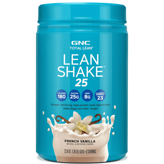 GNC Total Lean Shake 25 Burn French Vanilla 22oz  High Protein Meal Replacement