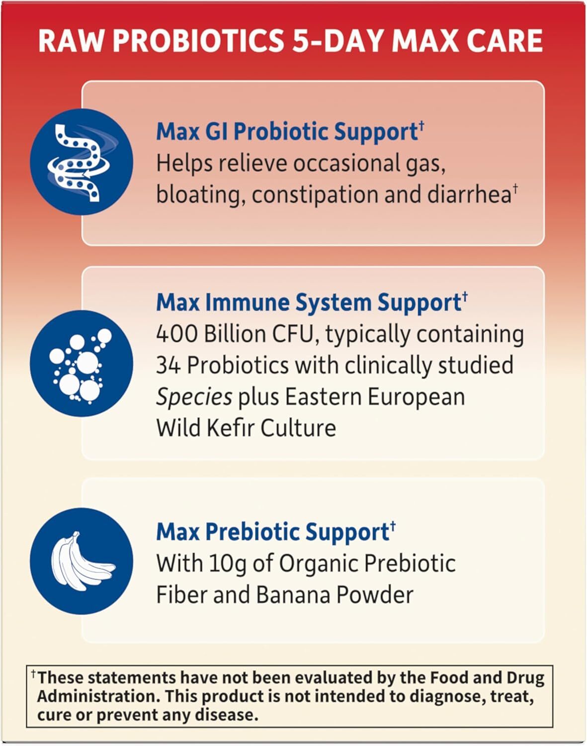 Garden of Life Raw Probiotics 5-Day Max Care 2.4 Oz