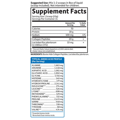 Garden of Life Grass Fed Collagen Peptides Powdr 20g Protein 9.87oz (Pack of 1 )