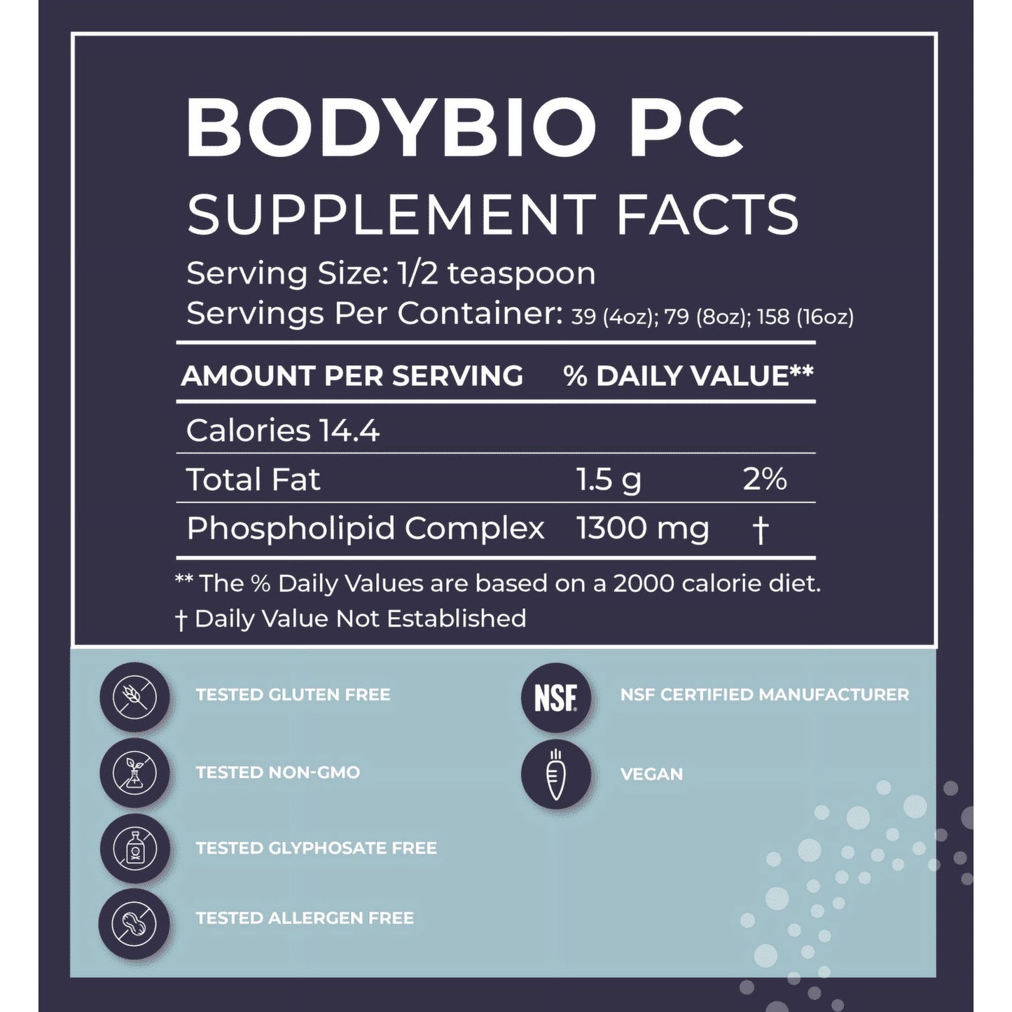 BodyBio Phosphatidylcholine For Mental Focus, Brain Function, Celluar Repair 4oz