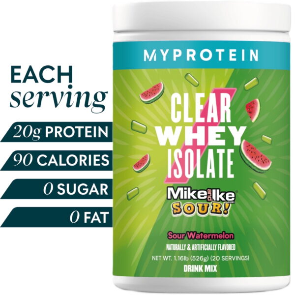 Myprotein Clear Whey Isolate Protein Powder, Mike and Ike Sour Watermelon, 20 Servings