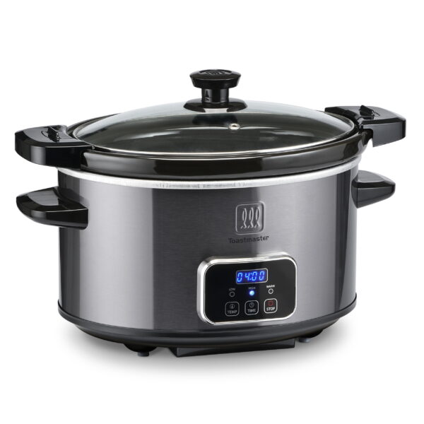 Toastmaster 4-Quart Digital Slow Cooker with Locking Lid, Graphite